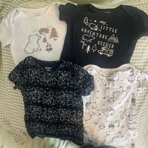 Carter's Kids Adventure Graphic Tees - Black, White Onesies